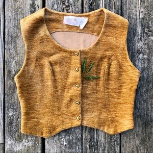 Vintage Gold Brocade Vest